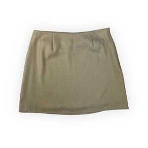 Myan Ivory Shimmer Formal Mini Skirt Size Medium Sparkle Lined
